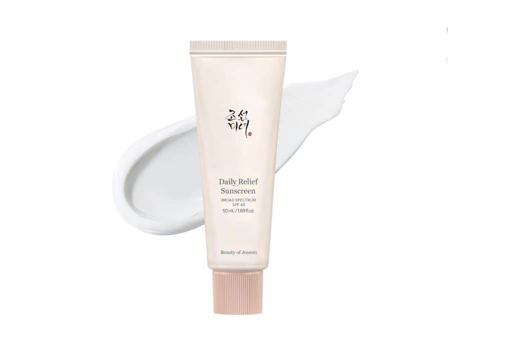 A cream tube of sunscreen