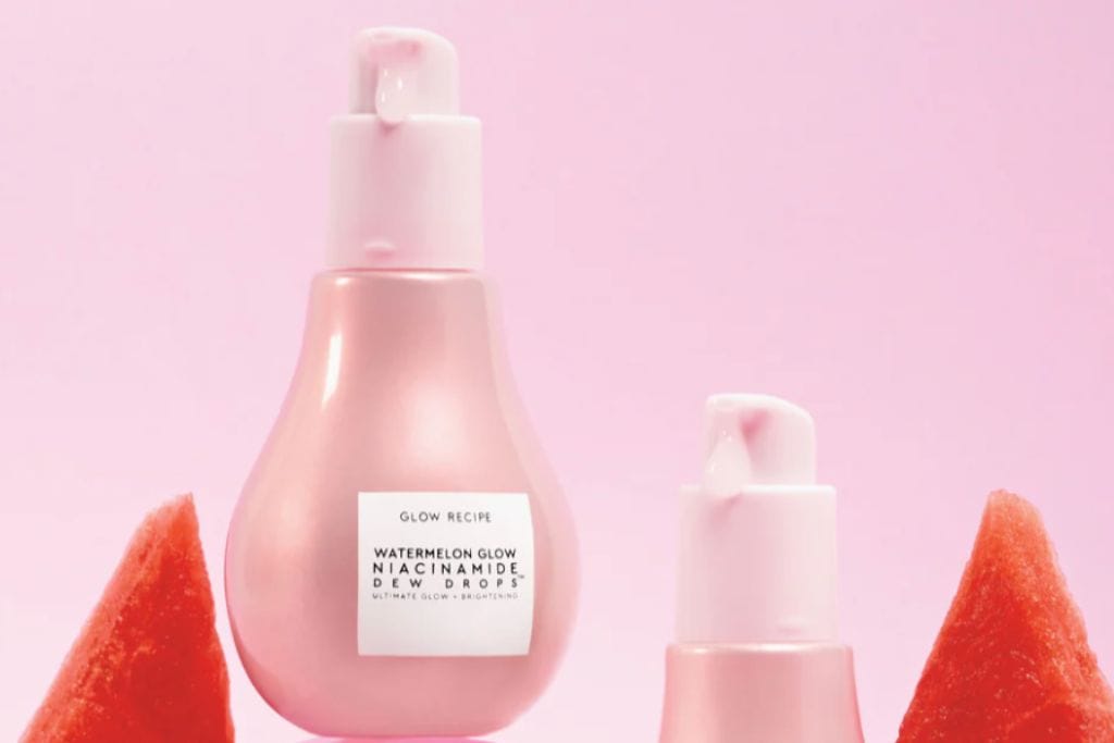 Two pink bottles