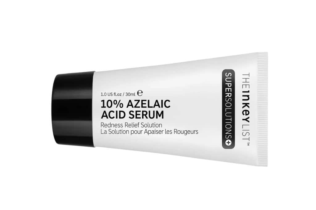 A black and white tube of toner that will even out your skin tone with regular use.