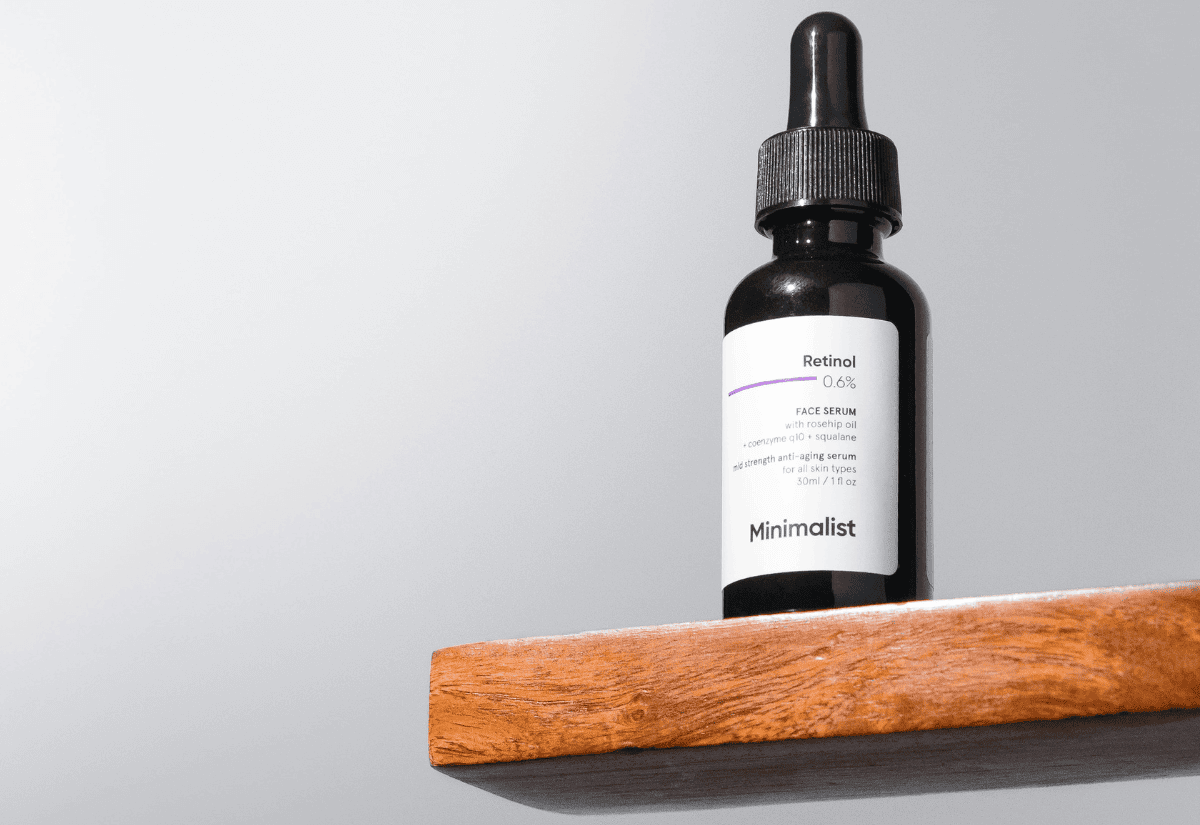 A bottle of retinal fro beginners with sensitive skin.